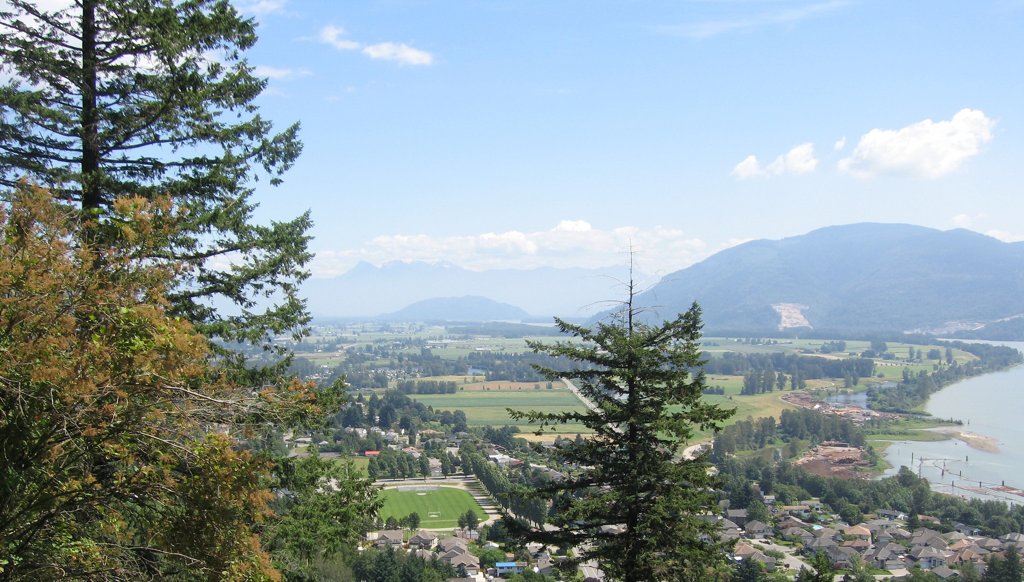 View of the Fraser Valley from mountain-top